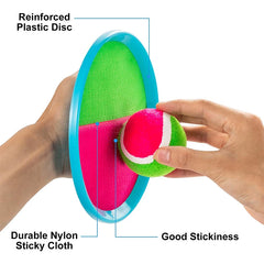 Toss and Catch Ball Set Toss Paddle Beach Toys Family Back Yard Outdoor Games Lawn