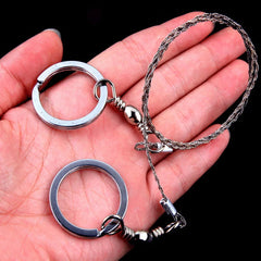 Practical Emergency Hand Chain Saw Survival Gear Manual Stainless Steel Wire Saw Ring