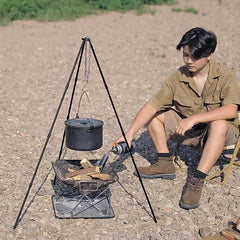 Camping Bonfire Tripod Portable Triangle Support For Hanging Pot Survival Outdoor