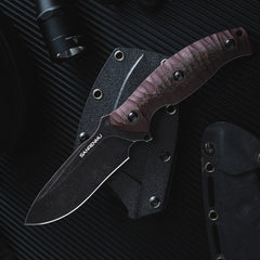 SANRENMU S745 Fixed Blade Knife Straight Knife 14C28 Outdoor Knife Camping Utility Tool