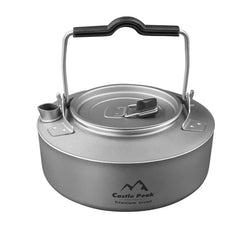 Camping Titanium Kettle Outdoor Tea Coffee Kettle Tableware Pot Supplies Tourist Dishes