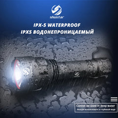 Super bright LED Flashlight 5 lighting modes Led Torch for Night Riding Camping Hiking