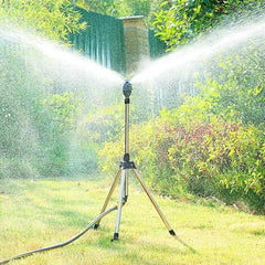 Garden Automatic Rotating Sprinkler Stainless Steel Tripod Irrigation Stand 360-Degree
