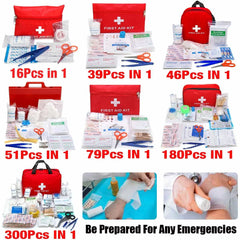 Portable 16-300Pcs Emergency Survival Set First Aid Kit for Medicines Outdoor Camping