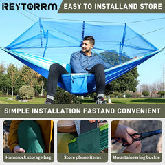 Camping Hammock With Mosquito Net Double Travel Hammock With Tree Straps