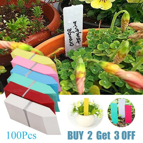 50/100Pcs Garden Plant Labels Plant Accessories Flower Pots Plastic Plant Tags Nursery