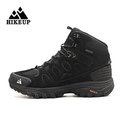 HIKEUP High-Top Men Hiking Boot Winter Outdoor Shoes Lace-Up Non-slip Sports Casual