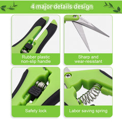 Garden Tools Secateurs Bonsai Shears Metal Gardening Scissor Pruning Tool Hand Cutter