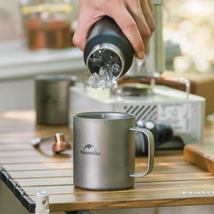 Naturehike Outdoor Titanium Water Cup Camping Portable Anti scalding and cold