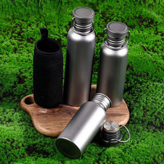 New Pure Titanium Sports Water Bottle Large Capacity Outdoor Travel Camping