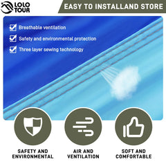 260x140cm Camping Hammock with Mosquito Net Double Travel Hanging Sleeping Bed