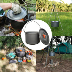 Outdoor Tableware Big Capacity Aluminum Alloy Camping Picnic Hanging Cookware