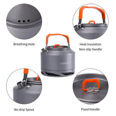 Fire Maple Hiking Teapot Outdoor Camping Cookware Heat Exchanger Pinic Kettle Tea