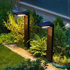 Solar Garden Lights Outdoor Waterproof LED Light Decoration Pathway Landscape Bollard