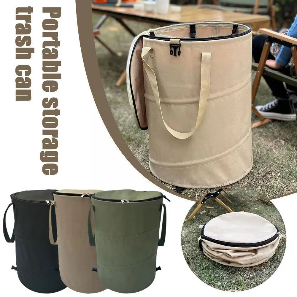 Garden Trash Can Folding Trash Can Garden Storage Fallen Storage Can Capacity Outdoor