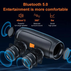 Bluetooth Speaker Dual Speaker Stereo Outdoor Tfusb Playback Fm Voice Broadcasting