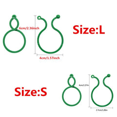 S/L 2 Size Garden Vine Strapping Clips Plant Bundled Buckle Ring Holder Tomato Garden