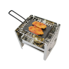 Portable BBQ Frying Plate Foldable Outdoor Camping Cookware Picnic Barbecue Nonstick