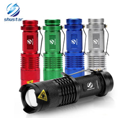 Colourful Waterproof LED Flashlight High Power Mini Spot Lamp 3 Models Zoomable