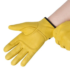 Work gloves sheepskin leather workers work welding safety protection garden sports