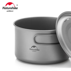 Naturehike Titanium Tableware Foldable Pot Frying Pan Titanium Cup Outdoor Picnic