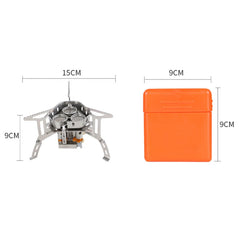 Outdoor Portable Three Head Stove Camping Windproof Stove High-power Burner