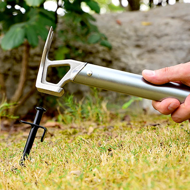 lightweight Outdoor Camping Tent Peg Hammer Stakes Nail Puller Hammer Mountaineering