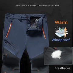 Men Oversized Winter Softshell Winter Outdoor Pants Trekking Fishing Camping Climbing