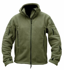 REEBOW TACTICAL Men Outdoor Fleece Tactical Hooded Jackets Hiking Camping Winter