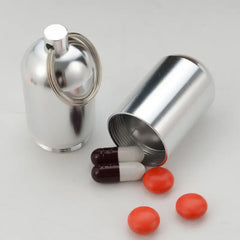 Waterproof Aluminum Pill Box Case Bottle Cache Drug Holder for Traveling Camping
