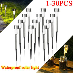 1-30Pcs Solar Garden Decoration Tools Light Outdoor Solar Powered Lamp Waterproof