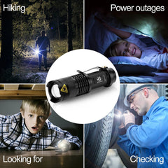 Colourful Waterproof LED Flashlight High Power Mini Spot Lamp 3 Models Zoomable
