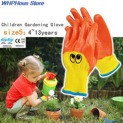 2PCS Kids Protective Hand Gloves Durable Garden Gloves for Children Waterproof Cleaning