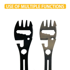 Outdoor Camping Stainless Steel MultiFunction 5 In 1 Integrated Spoon Fork Tableware