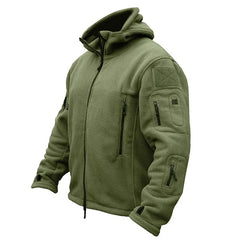 REEBOW TACTICAL Men Outdoor Fleece Tactical Hooded Jackets Hiking Camping Winter