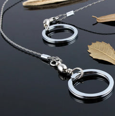 Practical Emergency Hand Chain Saw Survival Gear Manual Stainless Steel Wire Saw Ring