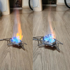 Outdoor Portable Three Head Stove Camping Windproof Stove High-power Burner