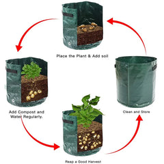 Potato Grow Bags PE Vegetable Planter Growing Bag DIY Fabric Grow Pot Outdoor Garden