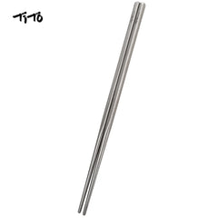 TiTo Outdoor Camping Tableware Titanium Alloy 6mm / 7mm  Hollow Chopsticks for Hiking