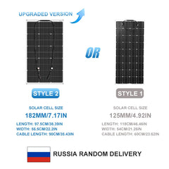 DOKIO 18V 100W Flexible Solar Panels 300W Waterproof Monocrystalline Solar Panel