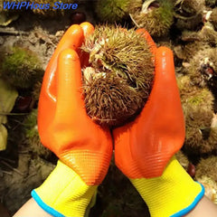 2PCS Kids Protective Hand Gloves Durable Garden Gloves for Children Waterproof Cleaning