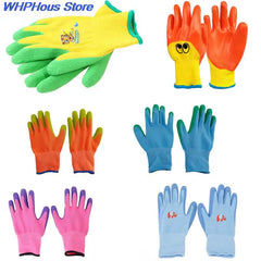 2PCS Kids Protective Hand Gloves Durable Garden Gloves for Children Waterproof Cleaning