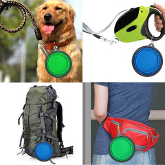 350/1000ml Large Collapsible Dog Pet Folding Silicone Bowl Outdoor Travel Portable