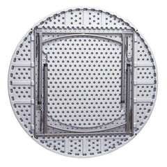 Outdoor Camping Round Dinning Table White Plastic Folding Tables  Sets For Events