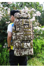 100L Large Hiking Climbing Backpacks Camouflage Softback Backpack