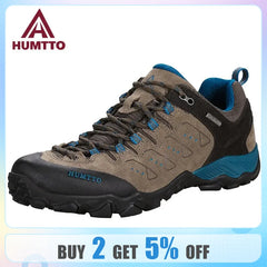 HUMTTO Hiking Shoes Men's Non-slip Outdoor Sneakers for Men Leather Winter Climbing
