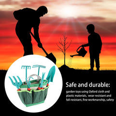 11 Pieces Kids Gardening Tool Set Mini Children Planting Play Dress Up Apron Hat Gloves