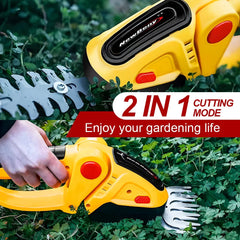 2 in 1 24V Cordless Electric Hedge Trimmer 20000RPM Rechargeable Handheld Household