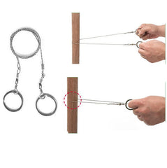Practical Emergency Hand Chain Saw Survival Gear Manual Stainless Steel Wire Saw Ring