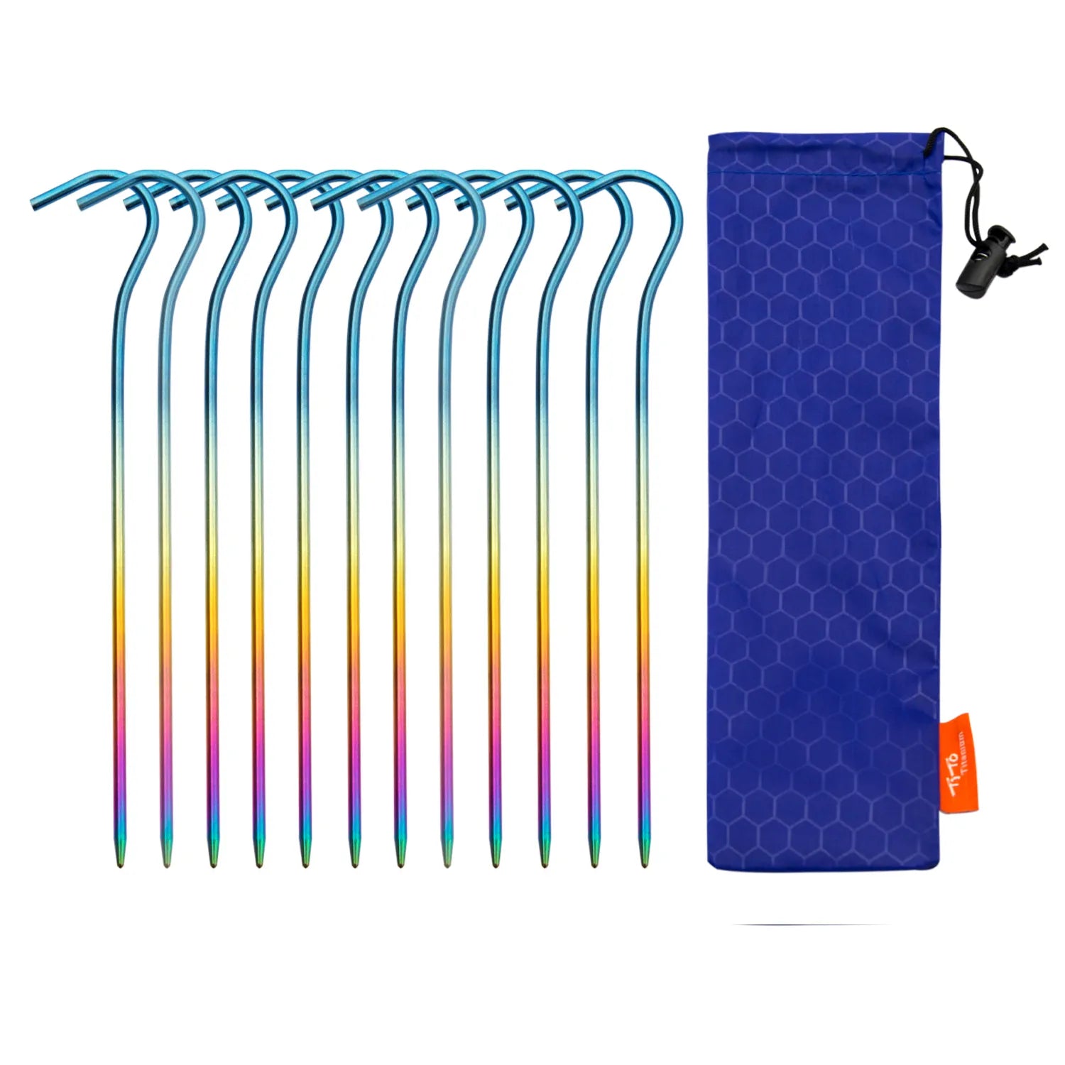 TiTo Titanium tent stake 8pc/12pcs 3.0mm Colorful Titanium alloy Outdoor Camping